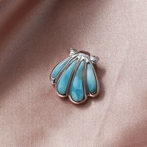 925 Sterling Silver Larimar Gemstone Necklace Jewelry Silver Gemstone Necklace